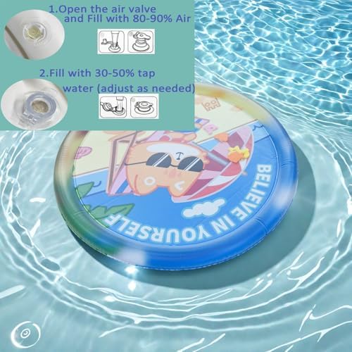 Upgraded Thickened Cat Water Bed Interactive Cat Toys Pet Play Mat Water Pad for Indoor Cats Multiple Breeds Stress Relief (Blue, Small(L25.5XW25.5Inch))
