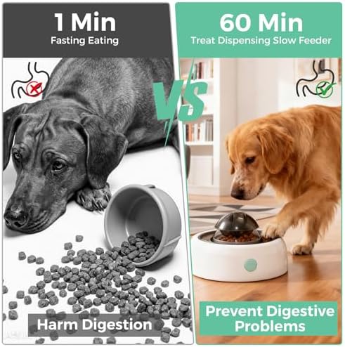 Interactive Dog Puzzle Toy, Slow Feeder for Large/Medium Dogs