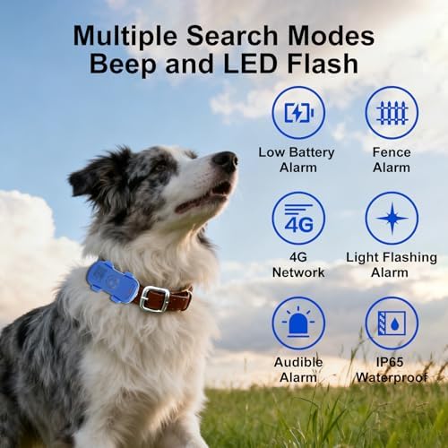 Pet GPS Tracker for Dogs & Cats |Real-Time Location | Subscription Required | Geo-Fence, 180 Day Activity History, Smart Alerts, IP67 Waterproof