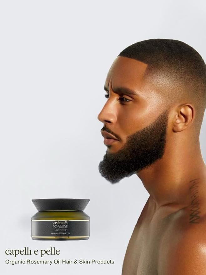 POMADE, With Rosemary Oil -Medium Hold & Shine - Hair Pomade for Black Men & Women to define Waves, Dreadlocks & Braids - Rosemary Oil with Fragrance -Hair Growth & Scalp Care- 200ml