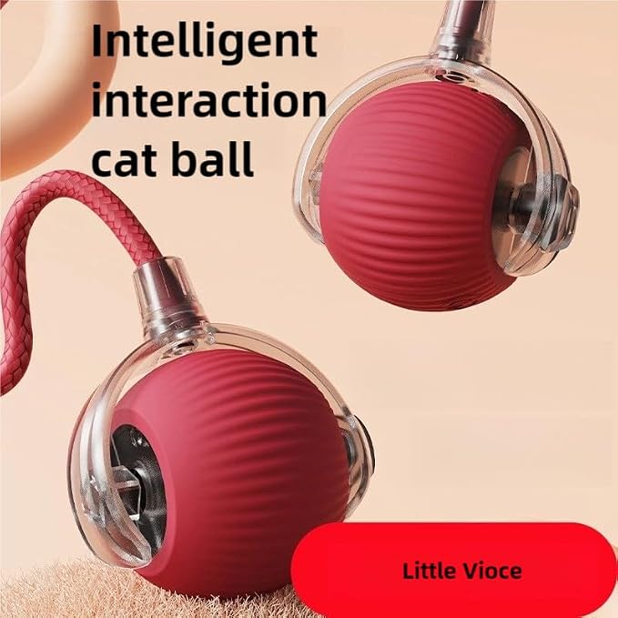2pcs Innovative Interactive Cat Toy Balls, Automatic Moving Spheres for Cats (Green+Red)