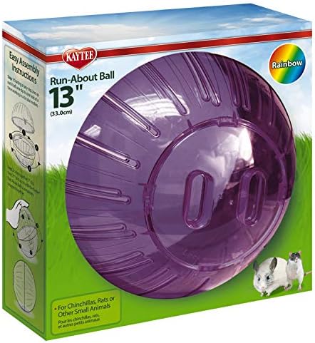 Kaytee 13" Assorted Color Run-About Exercise Ball For Pet Rats & Chinchillas