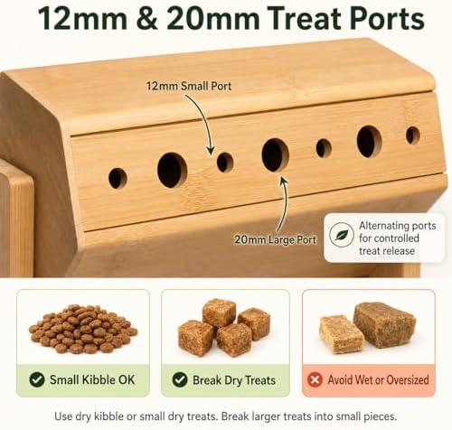 Dog Nail Scratch Board, Dog Nail File Toy with Treat Puzzle, Stress-Free Grinder Alternative, Adjustable Bamboo Nail Filing Board for Anxious Dogs, Small to Large Breeds (80/180 Grit)