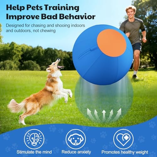 Happypaw 3.0 2026 Upgrade 18'' Herding Ball for Dogs – Enhanced Chew Resistance & Heavy-Duty Material, Dog Toy Agility Equipment for Australian Shepherds,Collies, Includes 5 Repair Patches