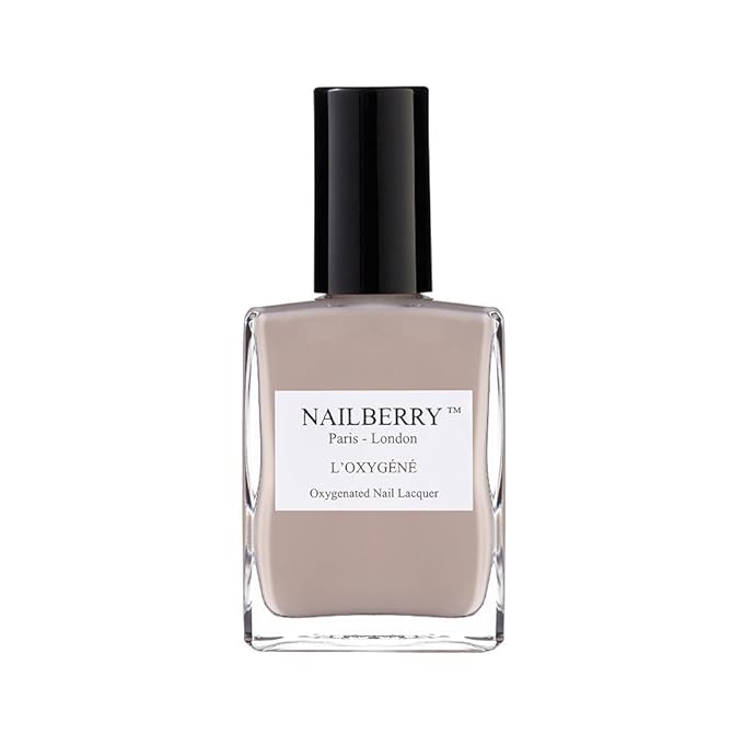 Nailberry L'Oxygéné Oxygenated Nail Lacquer | Simplicity | Creamy Beige Opaque Nail Polish | UV Protected Long-Wear Nail Polish | 12-Free | Vegan | Certified Halal | Cruelty & Gluten Free | 15 ml