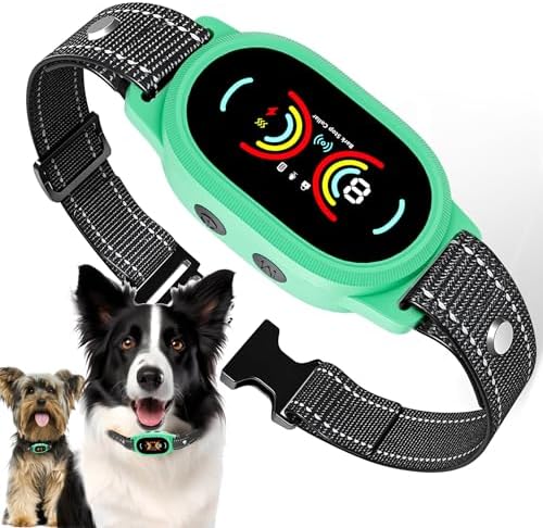 Dog Bark Collar, Rechargeable Bark Collar for Large Dog, IP67 Waterproof Anti Barking Collar Dogs with Adjustable Sensitivity for Medium and Small Dogs (Blue)