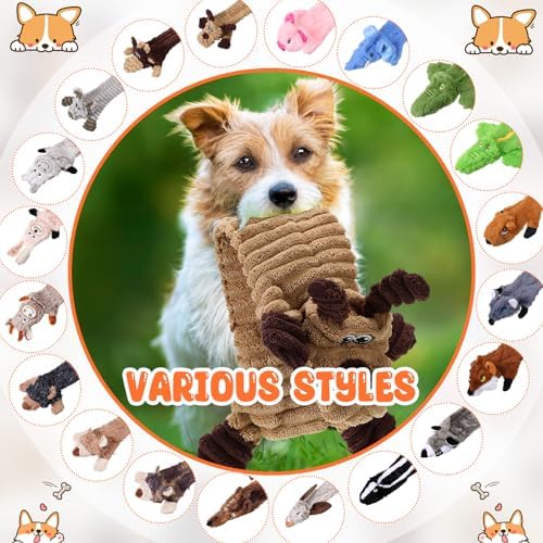 Outus 20 Pcs No Stuffing Dog Squeaky Toys Bulk, Cozy