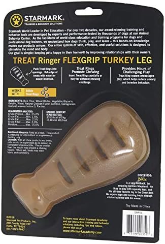 Starmark Treat Ring FlexGrip Turkey Leg Chew Toy for Dogs