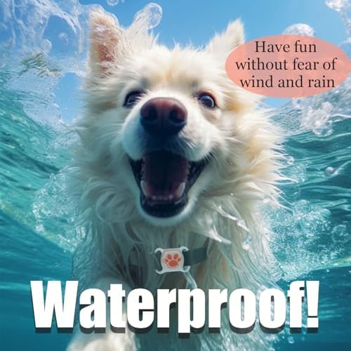 GPS Pet Tracker for Dogs & Cats, No SIM Card or Monthly Fees | 1-Minute Location Updates, Adjustable Collar Included, 1-Year Replaceable Battery, IPX7 Waterproof, iOS & Android