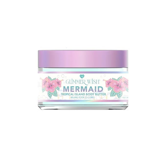 Glimmer Wish Whipped Body Butter for Women with Dry Skin – Shea & Coconut Moisturizer, Nourishing Body Cream for Women, Hydrating Lotion for Smooth, Soft Skin (Mermaid Tropical Island)