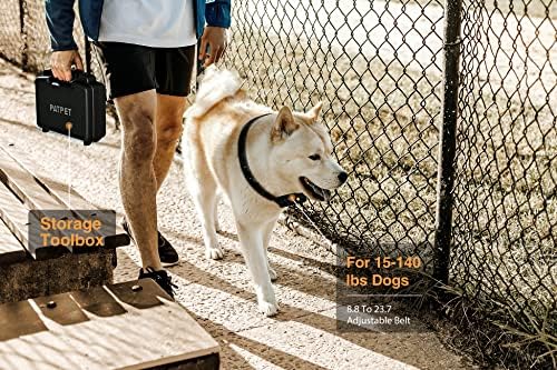 PATPET Dog Shock Collar for 2 Dogs, 3/4 Mile Range E Collar for Dogs Training with 3 Training Modes, Waterproof Training Collar for Large Dogs 15-140lbs, Rechargeable