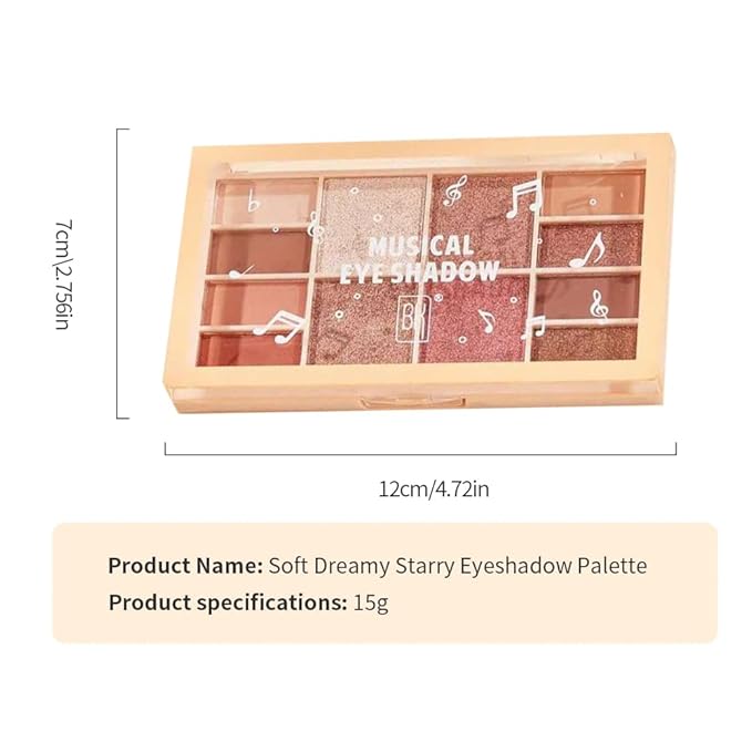 Nude Neutral Eyeshadow Palette, Warm Brown & Caramel Matte Shimmer Glitter Eye Shadow Kit, High Pigment Blendable Long-Lasting Natural Soft Glam Makeup Palette for Daily Wear 1#