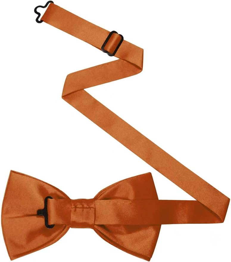 JEMYGINS Solid Color Pre-tied Bow Tie Adjustable Bowtie for Men