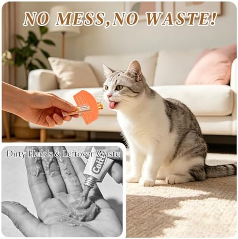 2PCS Cat Food Strip Squeezer Compact Cat Dog Treat Squeezer for Lickable Treats Wet Food Feeding Tool for Garden Yard and Outdoor
