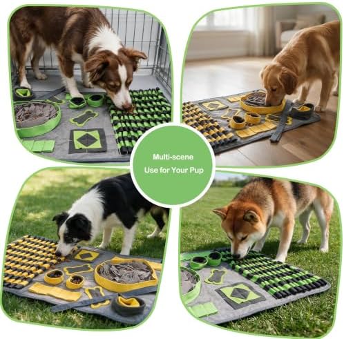M Snuffle Mat Green Dog Puzzle Enrichment Slow Feeder