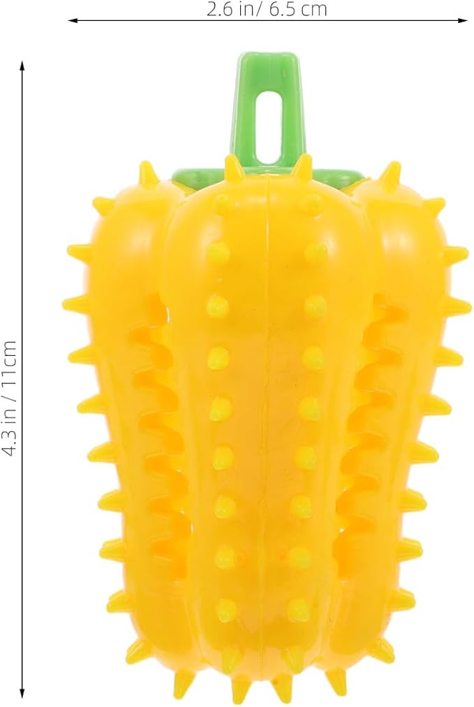Totority Interactive Pet Food Leaking Ball Toy Chili Shape Dog Treat Dispenser Slow Feeding Chew Toy for Teeth Cleaning Puppy Enrichment Indoor Outdoor 4.33In