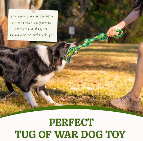 SHARLOVY Dog Rope Toy for Medium Dogs