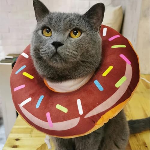 Pet Collars Pet Dog and cat Collar Adjustable e-Collar Wound Healing Soft Tube Smart Tube pet Protection(Rose Red,X-Large)