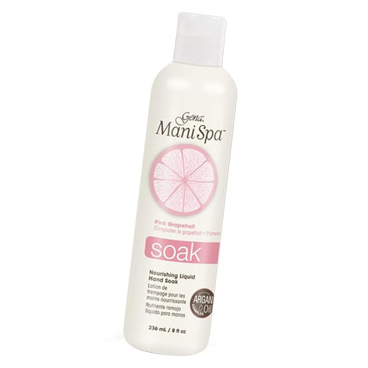 Gena Mani Spa Liquid Hand Soak | Softens, Moisturizes Hands, Nails, and Cuticles for Great Manicure Pre Treatment | Made in the Usa |Grapefruit Scent |8 Oz