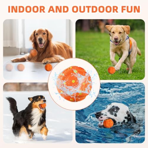 Interactive Dog Ball Toy, Auto Moving, 3 Modes, Waterproof USB Rechargeable