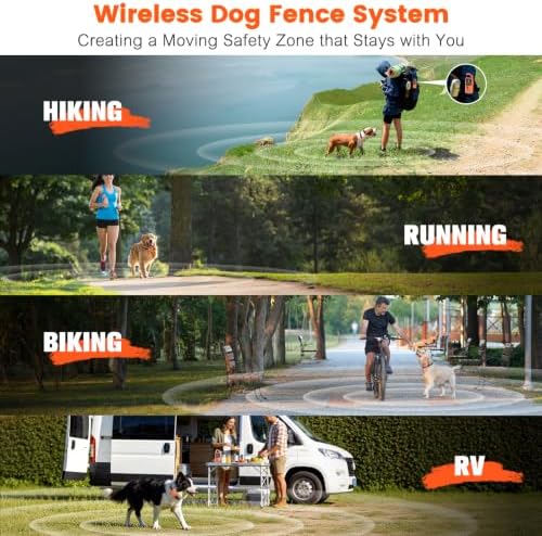 4-in-1 Electric Fence for Dogs for Medium Large Dogs, Safe Pet Containment