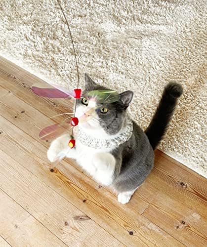 猫壱 NECOICHI Crinkly Critters Dancing Dragonfly Trio Wire Cat Wand No.1 Selling Cat Toy in Japan (Pack of 3)
