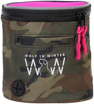 Quickdraw Dog Training Treat Pouch, Raspberry/Camo