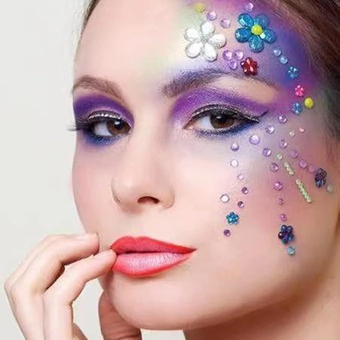 Purple & Blue Eyeshadow - 16 Color Glitter & Matte Eyeshadow Palette, Korean Eyeshadow Makeup Palette, Waterproof & Bright Colours