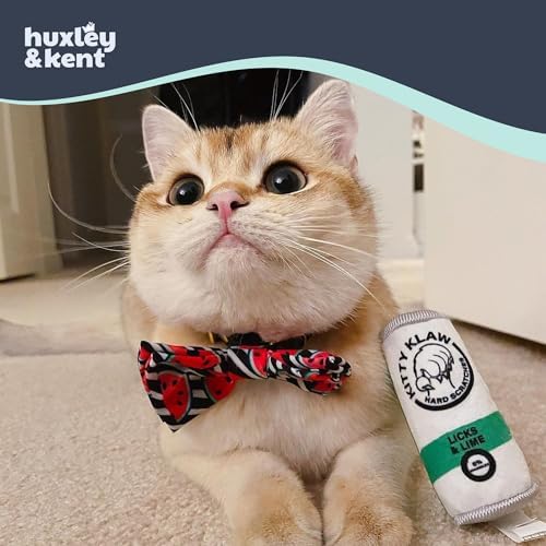 Huxley & Kent Plush Crinkle Catnip Cat Toy, Kitty Klaw Licks & Lime