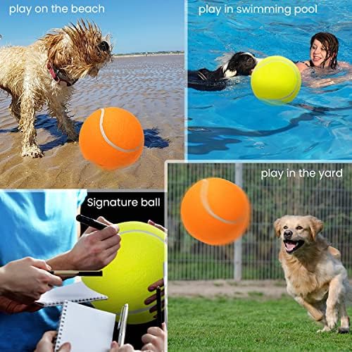 9.5" Large Dog Tennis Balls, 2 Pack Interactive Fetch Toy Ball