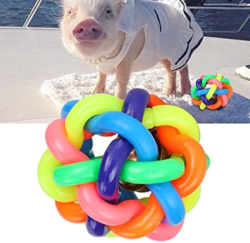 GLOGLOW Rubber Ball Toy, 3in with Bell