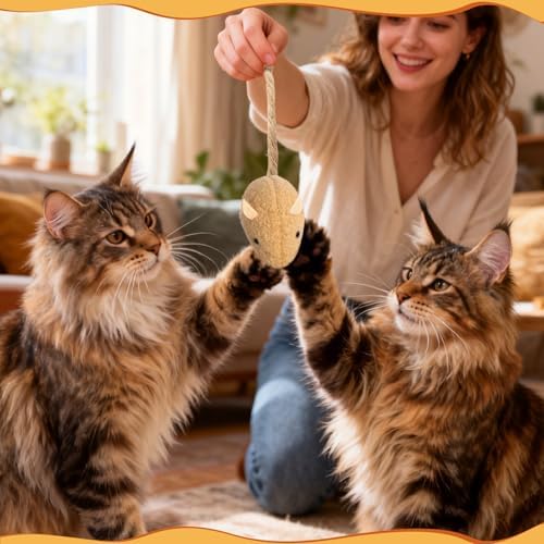24 Pack 2.36" Colorful Cat Mouse Toy with Catnip for Indoor Cats
