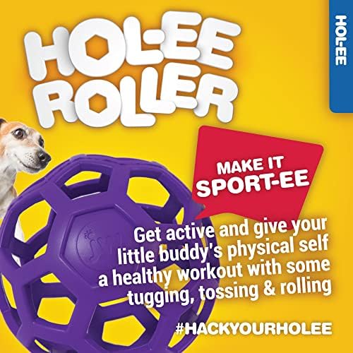 JW Pet HOL-ee Roller, Natural Rubber, Medium 4.5in, Colors May Vary
