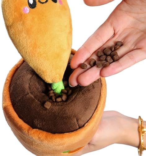 Territory Interactive Play Plush Treat-and-Tug Reward Toy for Dogs, Carrot