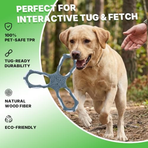 3 Way Doy Toys, Dog Tug Toy for Multiple Dogs, Dog Chew Toys, Blue