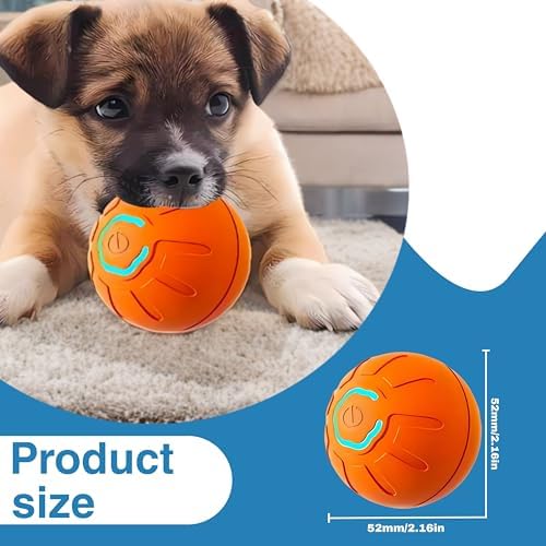 Interactive Dog Ball Toy for Small Dogs & Puppies, Blue