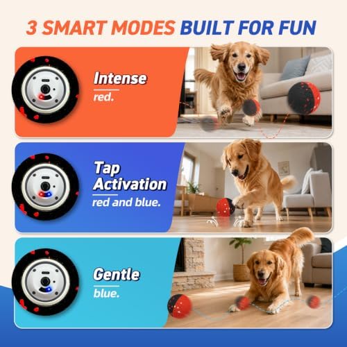 HETOO Interactive Dog Toys, Smart Balls with Remote Control, 3.2 Inch