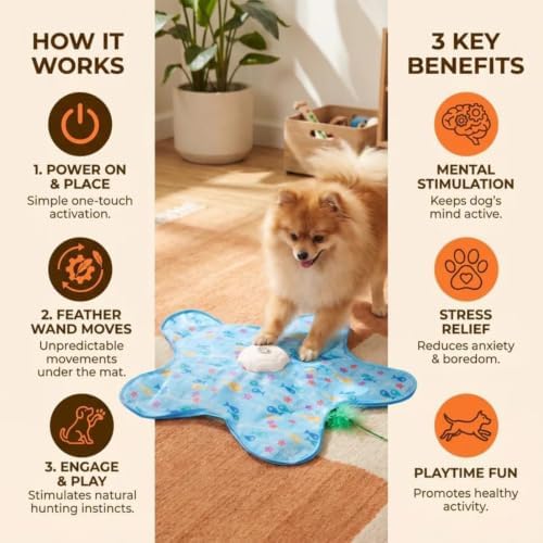 HuntingFun Dog Pro – Rechargeable Automatic Dog Toy, Interactive Toys for Indoor Cats (Style3)