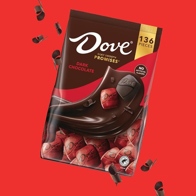 DOVE PROMISES Dark Chocolate Candy, 136 Ct Bulk Bag