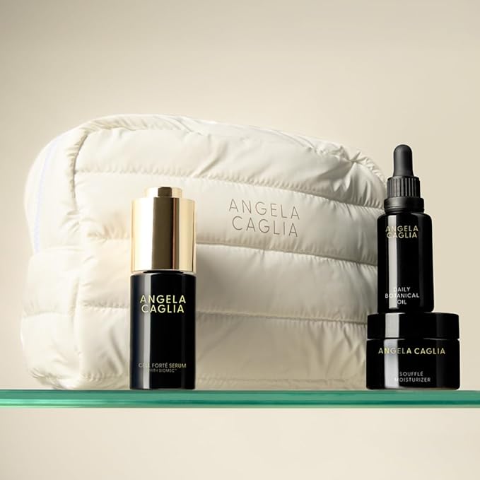 Angela Caglia Skin Reset Kit - Full Size Skincare Set with Cell Forté Serum, Soufflé Moisturizer, Daily Botanical Oil - Reduces Fine Lines & Wrinkles for Hydrated, Glowing Skin