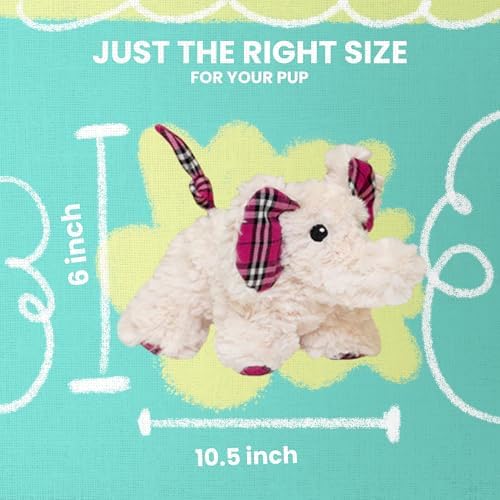 Snugarooz Ella The Elephant Plush Dog Toy with Repair Patch – Soft, Squeaky & Durable – Made from Recycled Materials – Perfect for Play & Cuddles