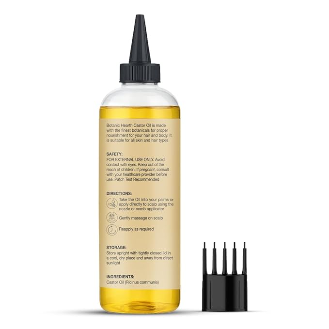 Botanic Hearth Hair Oil for Hair Growth & Hair Treatment Oils | Strengthening Dry, Frizzy, Damaged Hair & Scalp Treatment | Castor Hair Oil – 6.7 Fl Oz