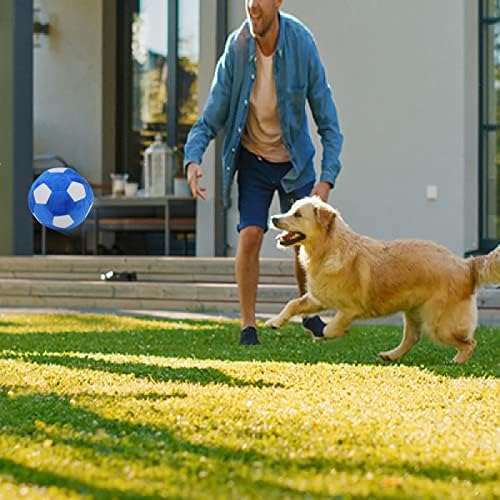 Dog Toys Balls, Pet Chew Toy Soft Interactive Plush Football, 7 in