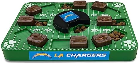 Pets First NFL Los Angeles Chargers Puzzle Toy - Interactive Dog Puzzle Treat Toy