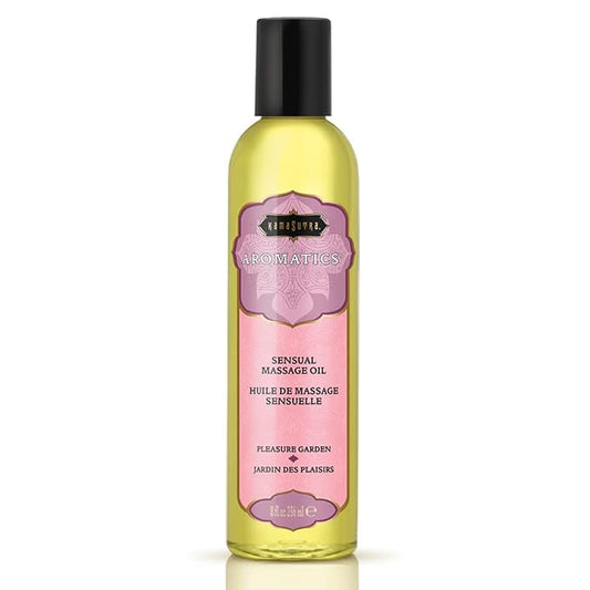 KAMA SUTRA Aromatics Massage Oil Pleasure Garden – 8 fl oz - Rich Blend of Essential Oils - Combines Rose, Jasmine and Sandalwood - Massage Oil for Body - Romantic, Relaxing, Sensual Massage