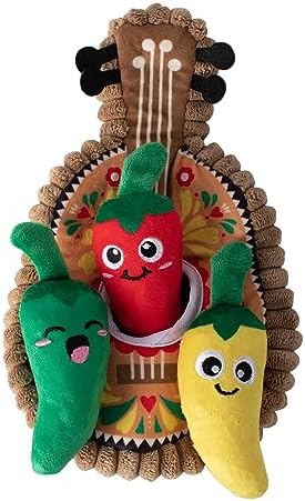 Fringe Studio Plush Dog Toy Set, Interactive Hide and Seek Play, Fiesta Till You Siesta, Pet Shop Collection (289226)