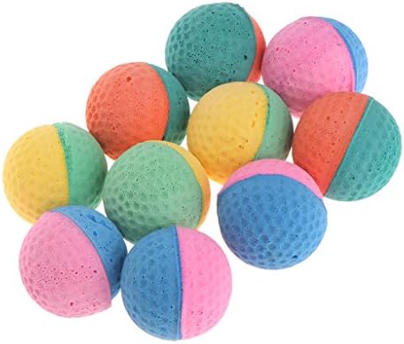 HAPIPET Tanqifo Foam/Sponge/Latex Ball Cat Toy - Best Interactive Dog & Cat Toys - 10 Pcs