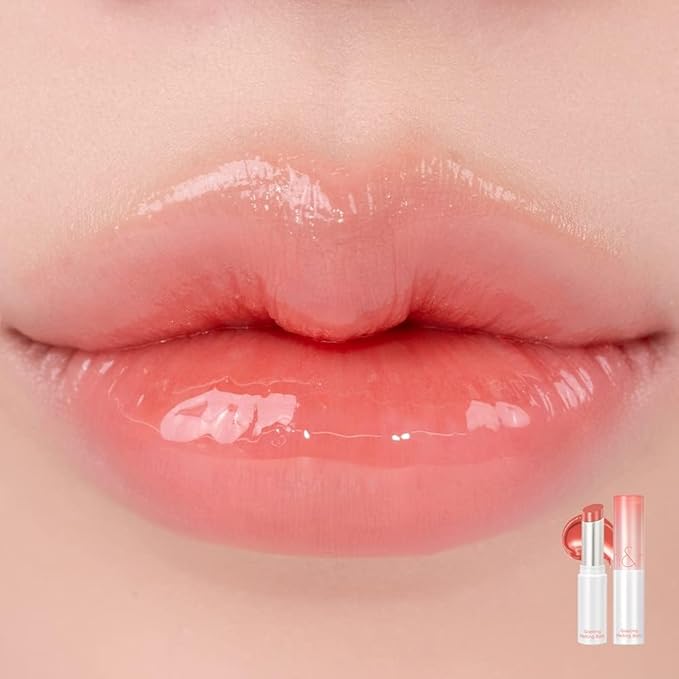 rom&nd GLASTING MELTING BALM 03 Sorbet Balm: K-Beauty Hydrating Tinted Lip Gloss for Crystal-Clear Water-Gloss Shine & Long-Lasting Comfort