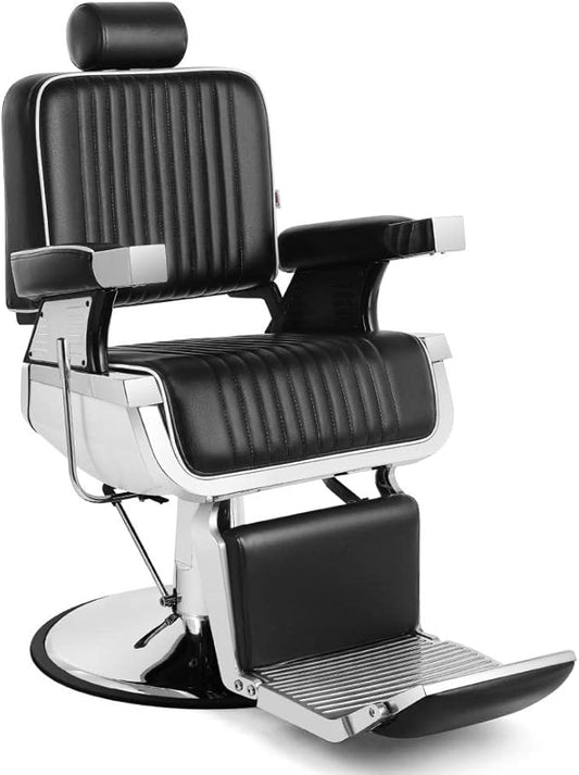 Artist hand Barber Chair Barbershop Chairs Hydraulic Recline Barber Chairs Salon Chair for Hair Stylist Tattoo Chair Barber Salon Equipment(Black1)