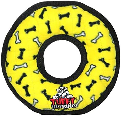 TUFFY® 2 Pack Ring and 3Way Tug Ultra Durable Plush Dog Toys